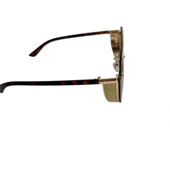 SUNGLASSES Fashion Gold & Brown Shades Sun Glasses Summer Beach Vacation - Picture 8 of 16